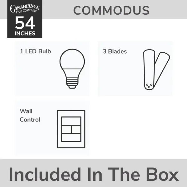 Commodus 54" Modern Ceiling Fan with LED Light - Image 15