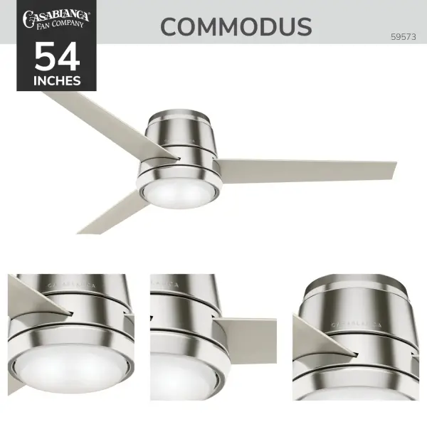 Commodus 54" Modern Ceiling Fan with LED Light - Image 3