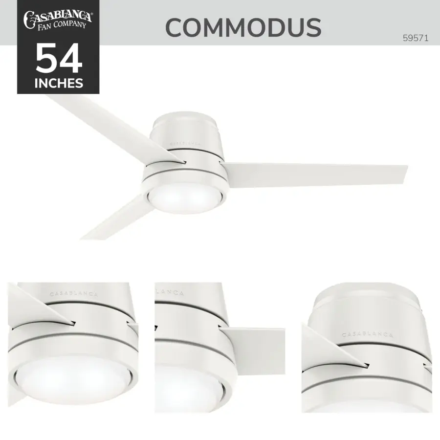 Commodus 54" Modern Ceiling Fan with LED Light - Image 4