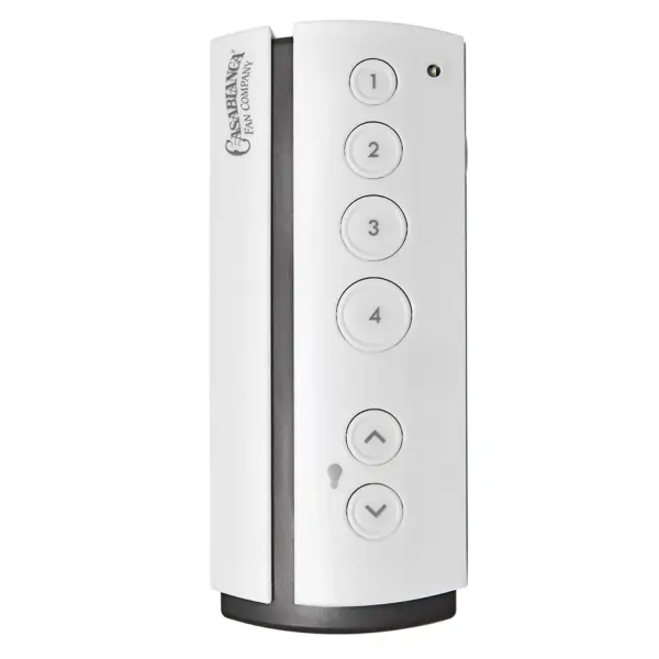 This universal remote system offers intuitive 4-speed fan control with full-range dimming and innovative CFL Auto-Detect that prevents dimming issues with non-dimmable bulbs. Learning Code Synchronization eliminates interference.