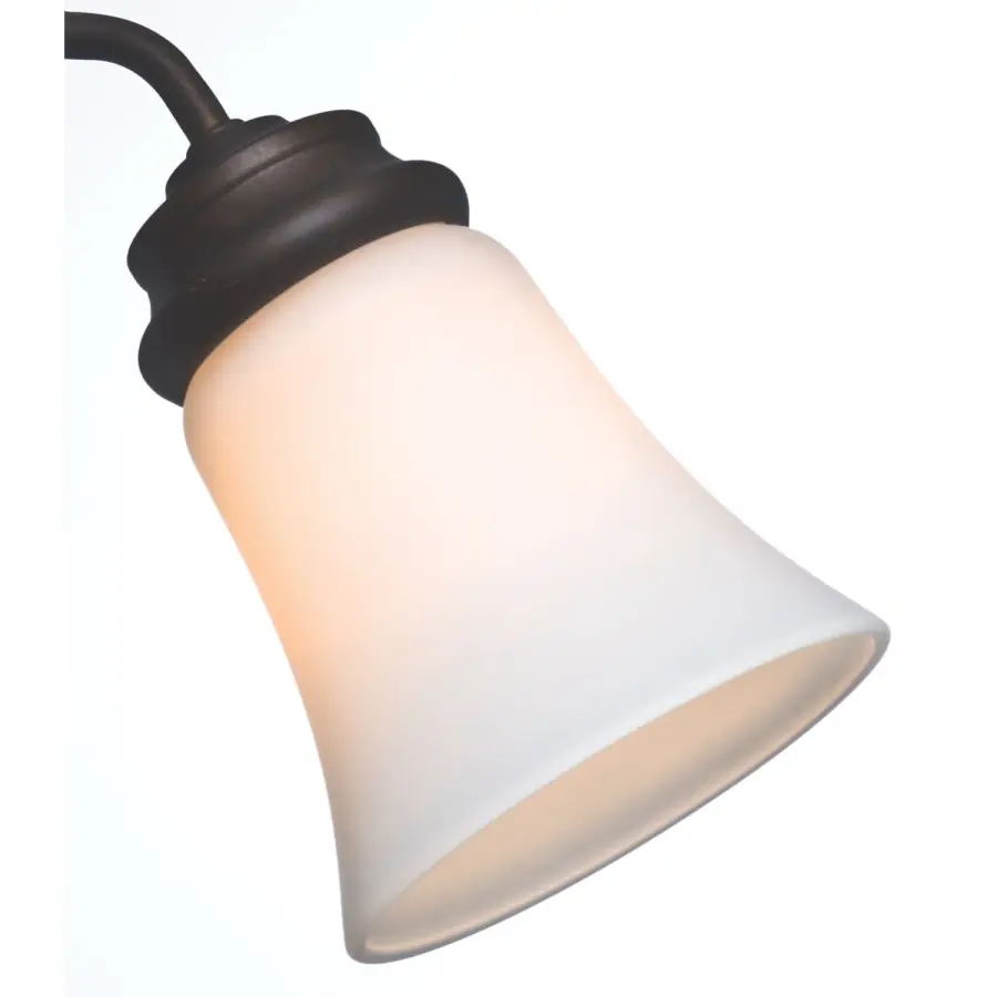 Classic White Bell Glass Shade for Universal Fan Compatibility