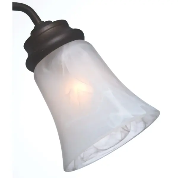 Elegant swirled marble glass shade with timeless bell shape offers sophisticated customization for ceiling fans. Compatible with Hunter and Casablanca fans, this versatile accessory complements various décor styles.