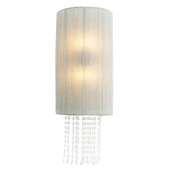 Elegant Crystal Wall Sconce with Coastal-Inspired Sea Glass Accents - Image 1