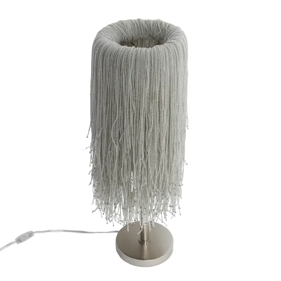 Elegant Crystal Table Lamp with Timeless Polished Nickel Finish - Image 4