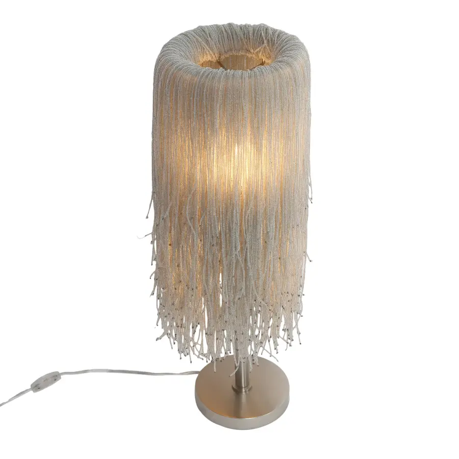 Elegant Crystal Table Lamp with Timeless Polished Nickel Finish - Image 5