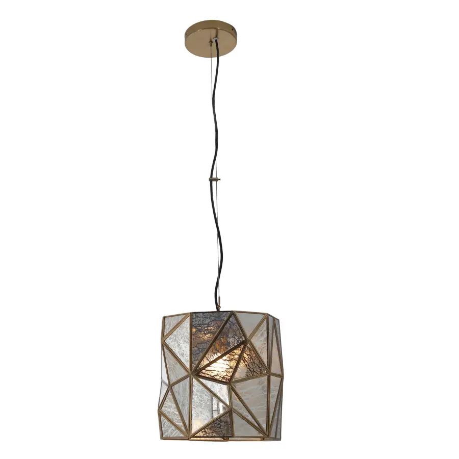 Geo-Gem 1-Light Mini Pendant in Artisan Brass - Image 2