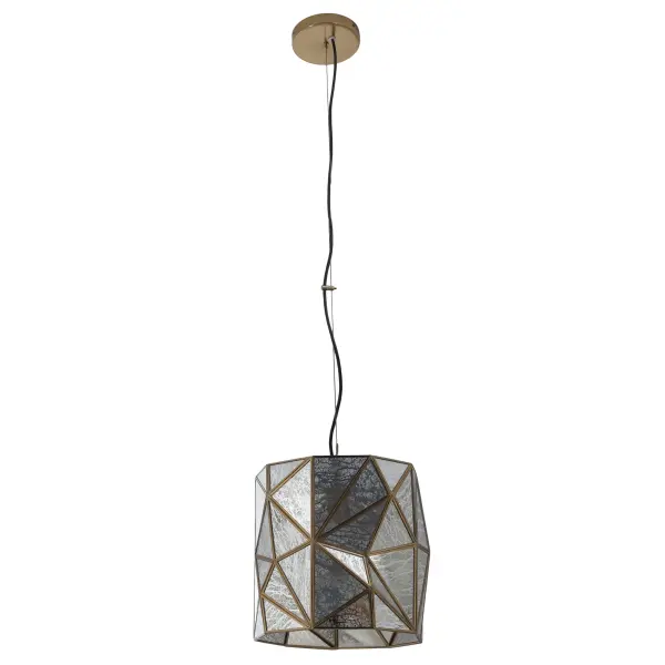 Geo-Gem 1-Light Mini Pendant in Artisan Brass - Image 4
