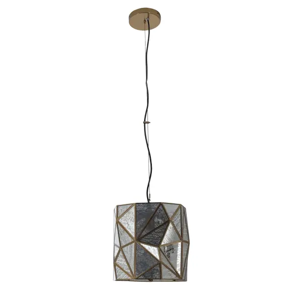 Geo-Gem 1-Light Mini Pendant in Artisan Brass - Image 6