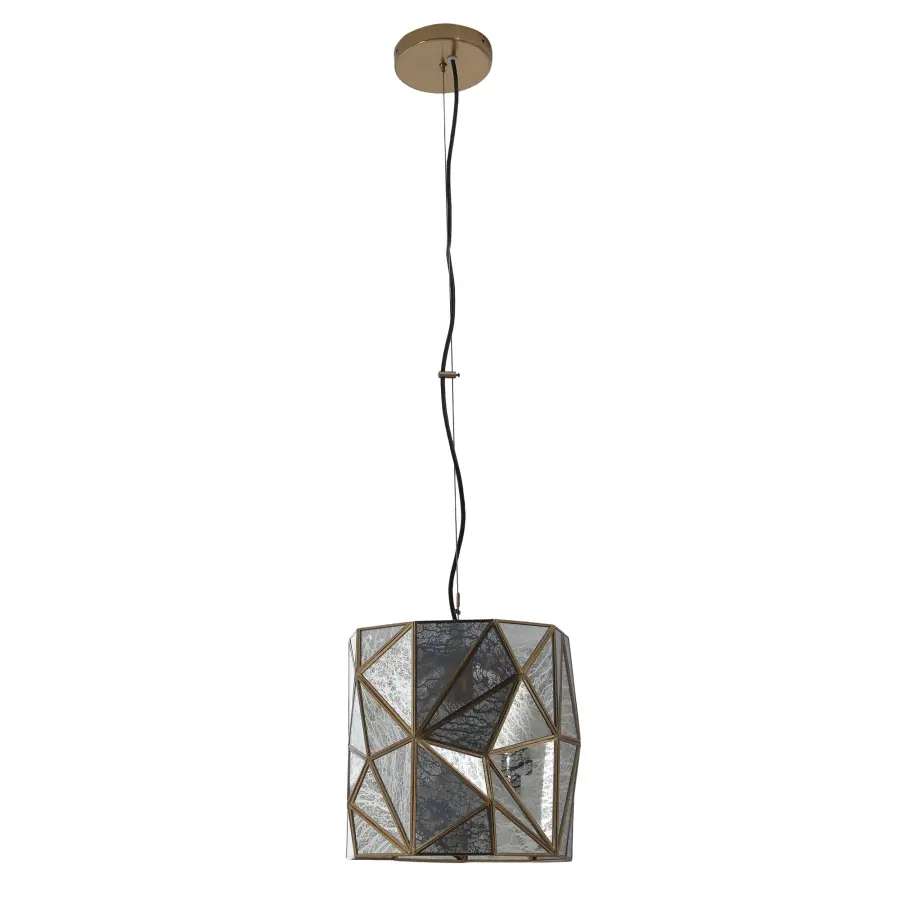 Geo-Gem 1-Light Mini Pendant in Artisan Brass - Image 6