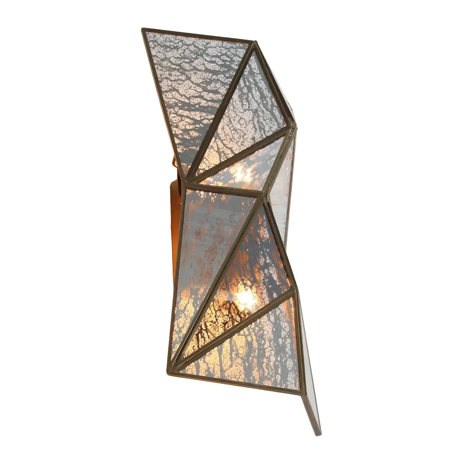 Geo-Gem 2-Light Wall Sconce in Artisan Brass - Image 5