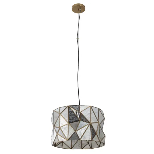 Geo-Gem 3-Light Pendant in Artisan Brass - Image 4