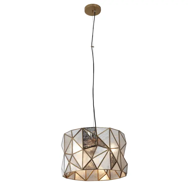Geo-Gem 3-Light Pendant in Artisan Brass - Image 5