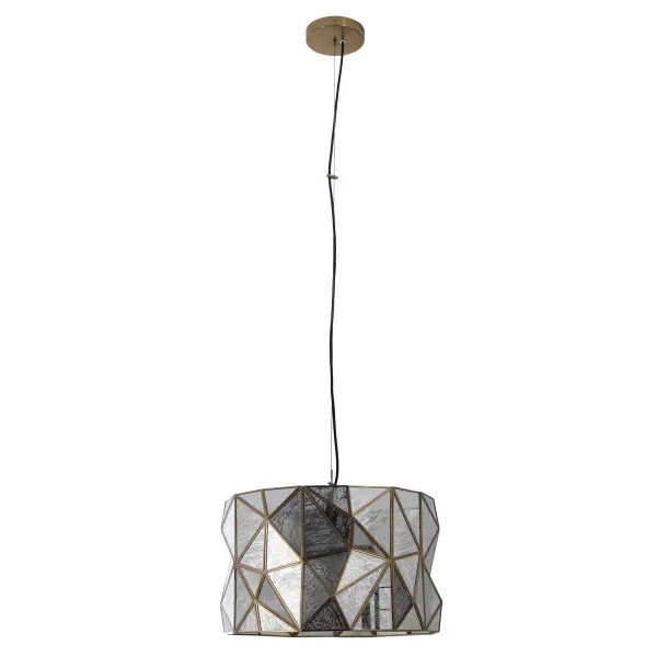 Geo-Gem 3-Light Pendant in Artisan Brass - Image 6