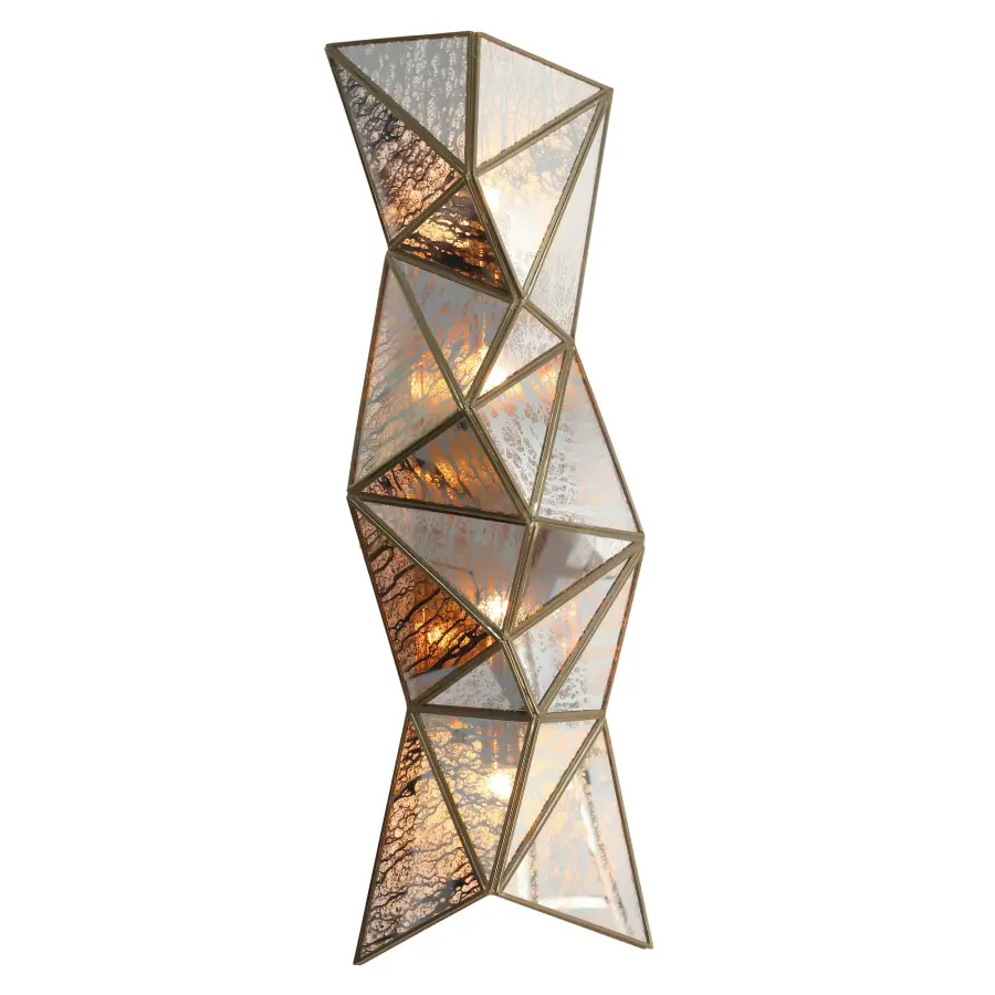 Geo-Gem 4-Light Wall Sconce in Artisan Brass - Image 2