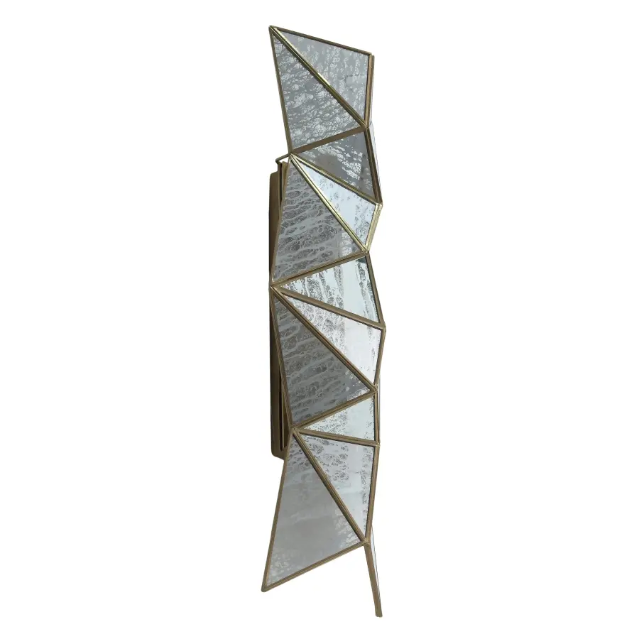 Geo-Gem 4-Light Wall Sconce in Artisan Brass - Image 4