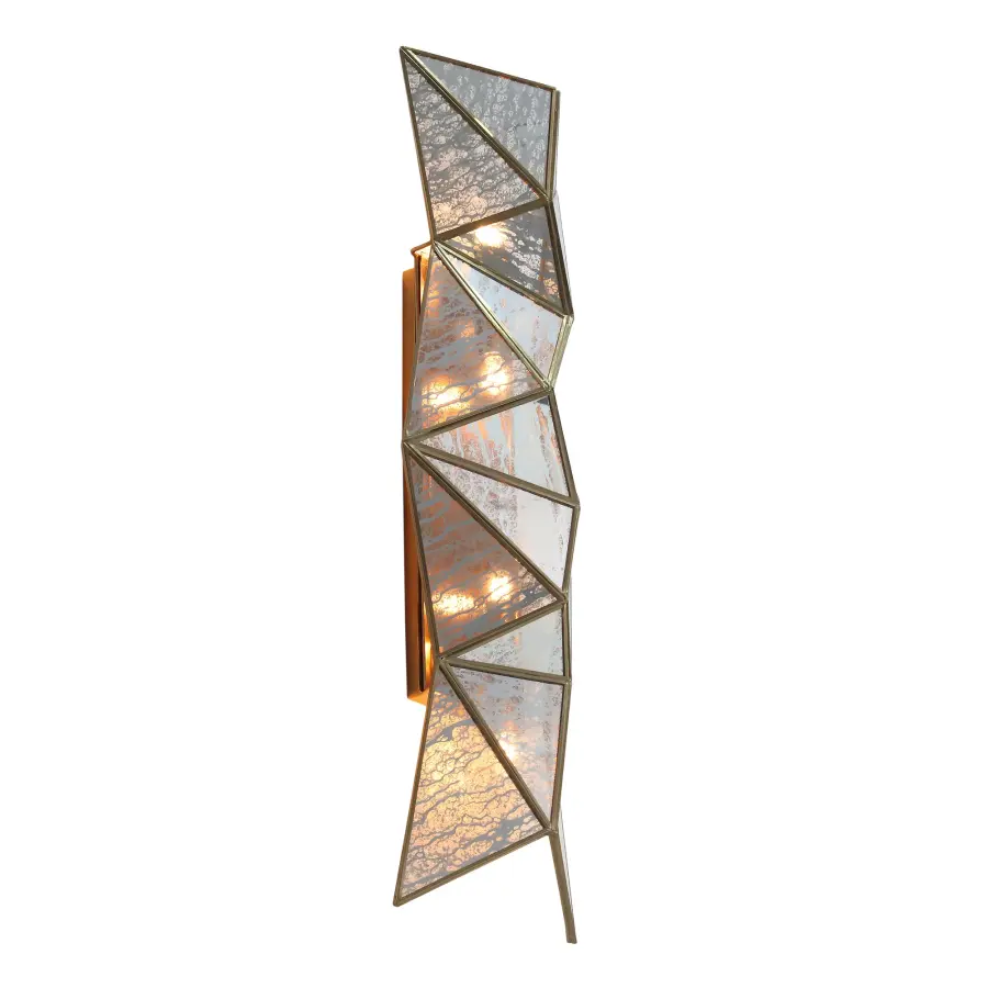 Geo-Gem 4-Light Wall Sconce in Artisan Brass - Image 5