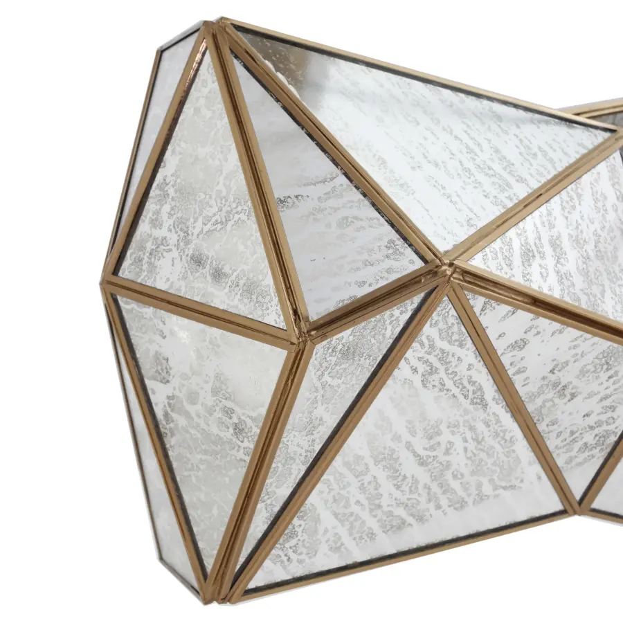 Geo-Gem 6-Light Island Chandelier in Artisan Brass - Image 3