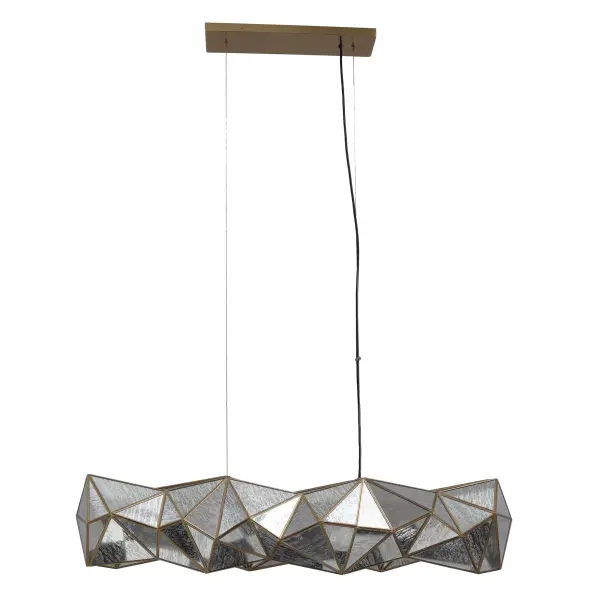 Geo-Gem 6-Light Island Chandelier in Artisan Brass - Image 5