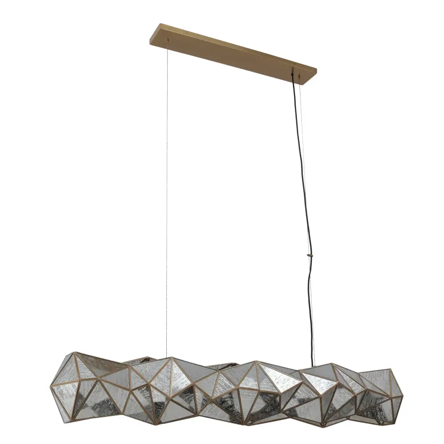 Geo-Gem 8-Light Island Chandelier in Artisan Brass - Image 4