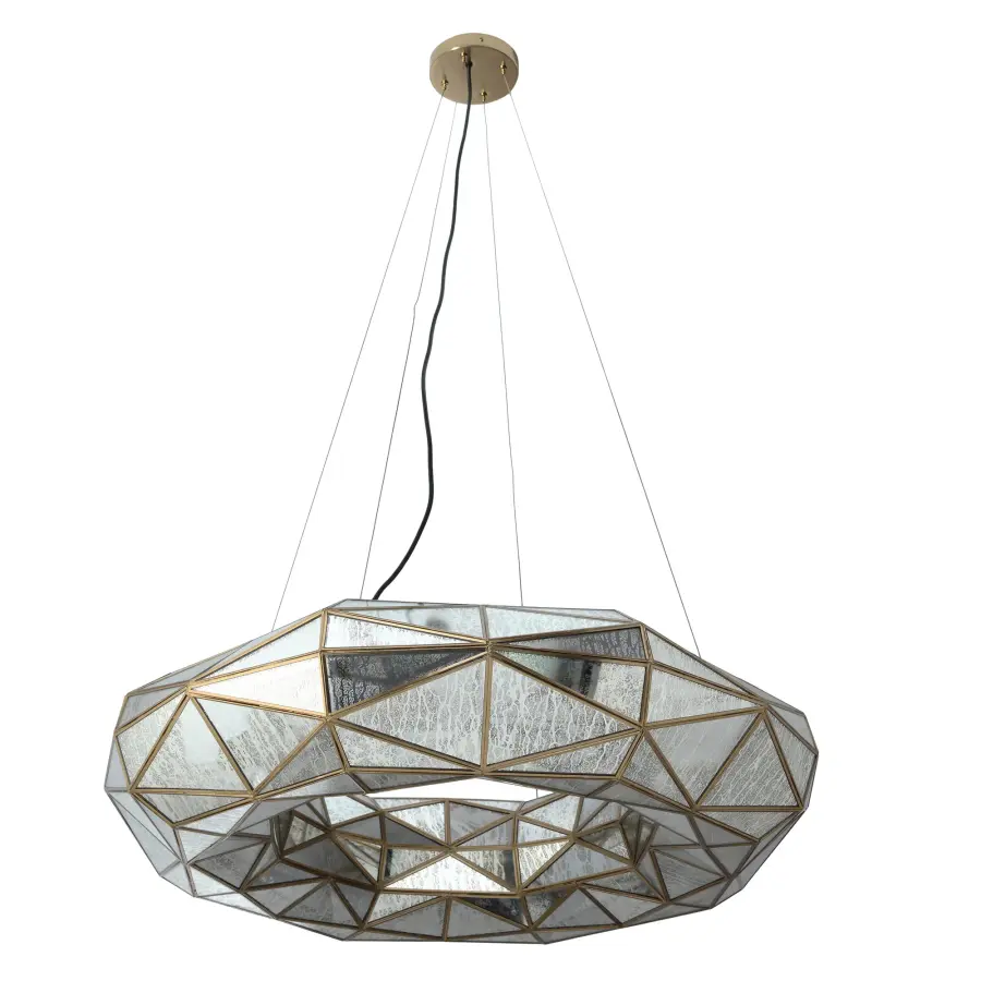 Geo-Gem 8-Light Pendant in Artisan Brass - Image 2