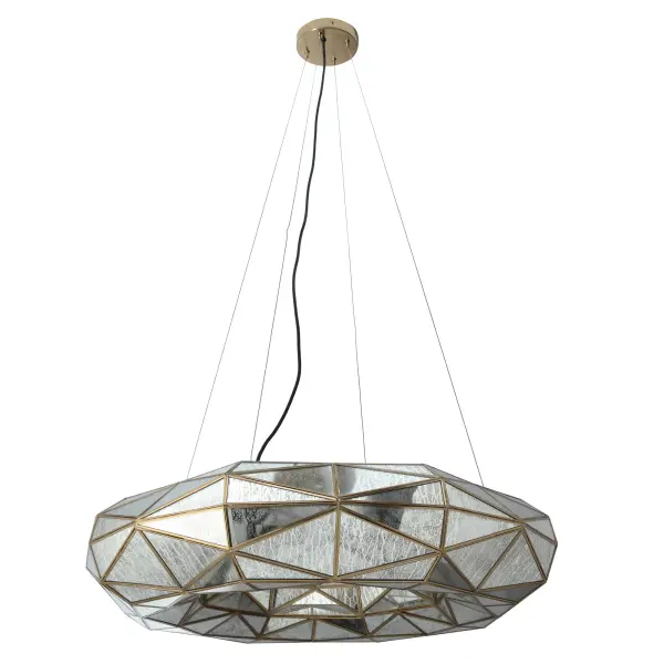Geo-Gem 8-Light Pendant in Artisan Brass - Image 5