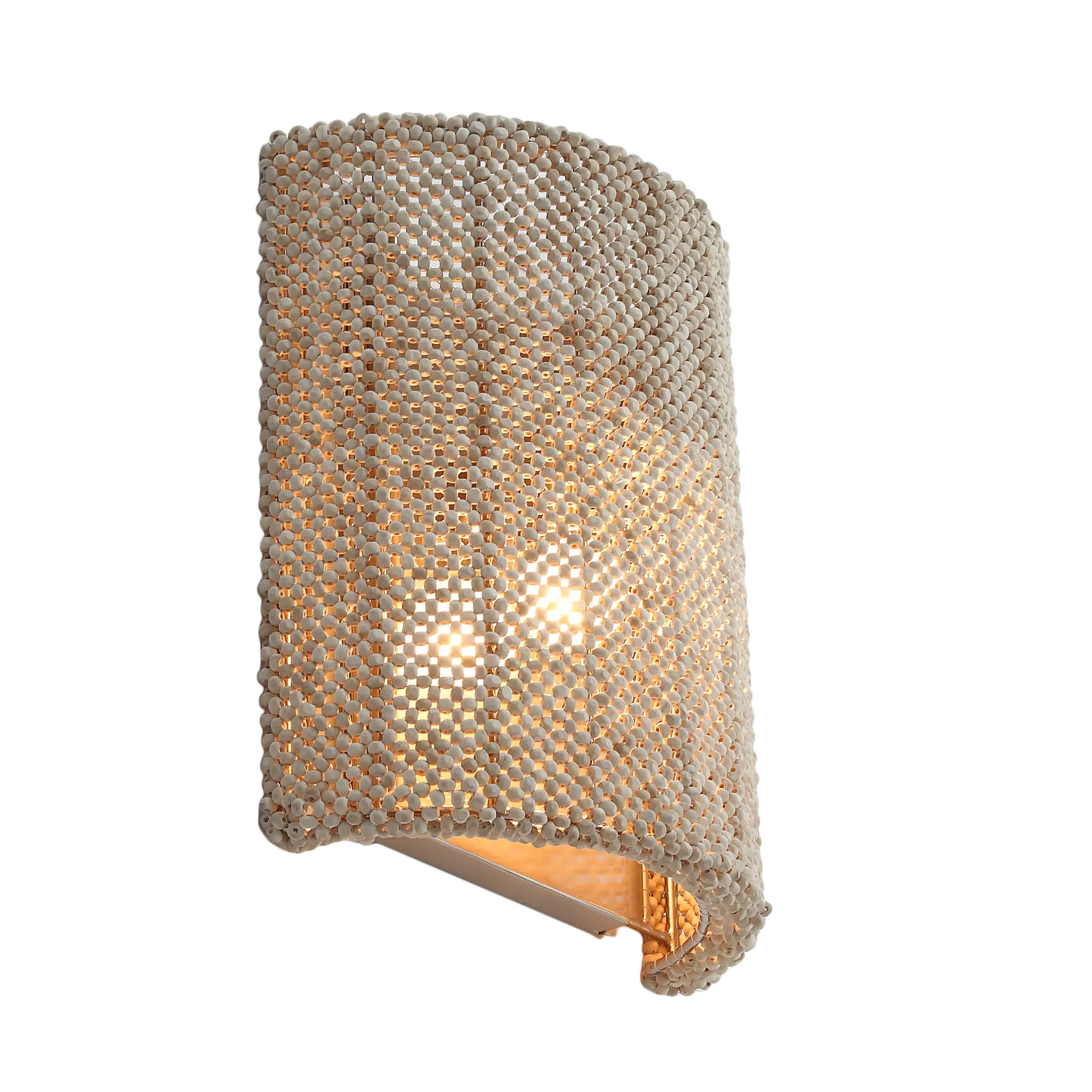 Copra 1-Light Wall Sconce with Coco Bead Shade
