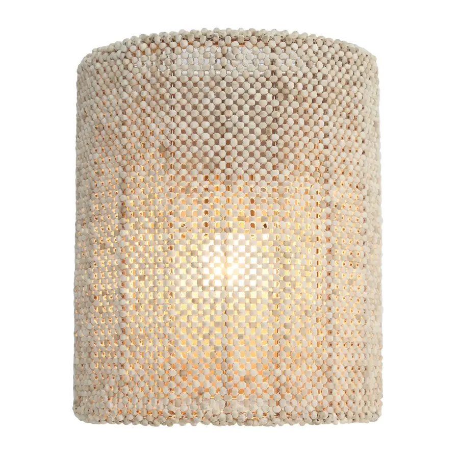 Copra 1-Light Wall Sconce with Coco Bead Shade - Image 2