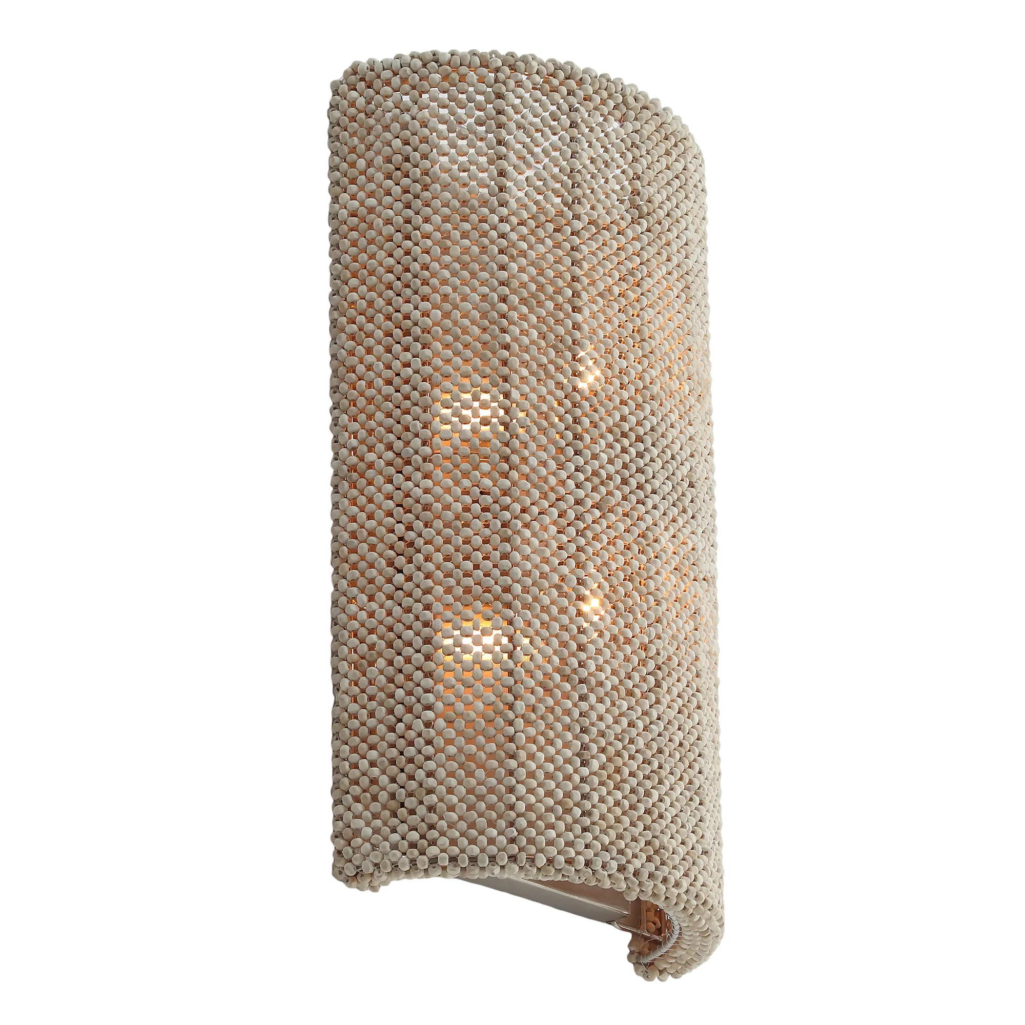 Copra 2-Light Wall Sconce with Coco Bead Shade