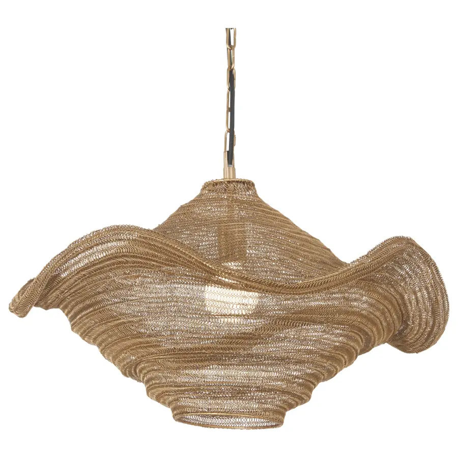 Marseille 1-Light Pendant in Gilded Brass - Image 1