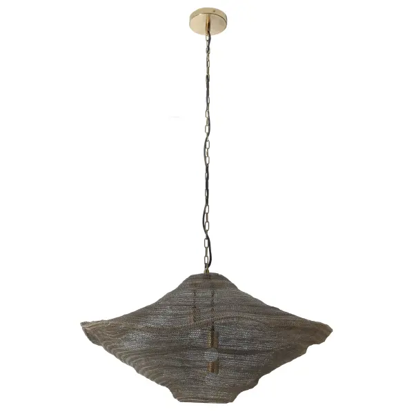 Marseille 3-Light Pendant in Gilded Brass Mesh - Image 5