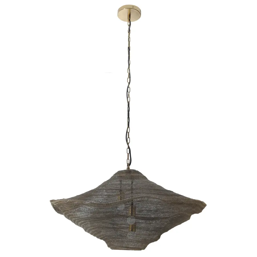 Marseille 3-Light Pendant in Gilded Brass Mesh - Image 5