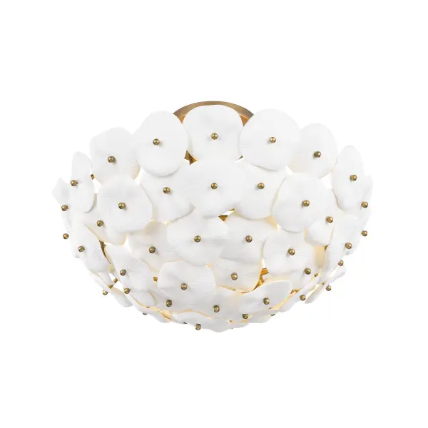 Coastlyn 22" 3-Light Semi-Flush Mount in Legacy Brass - Image 6