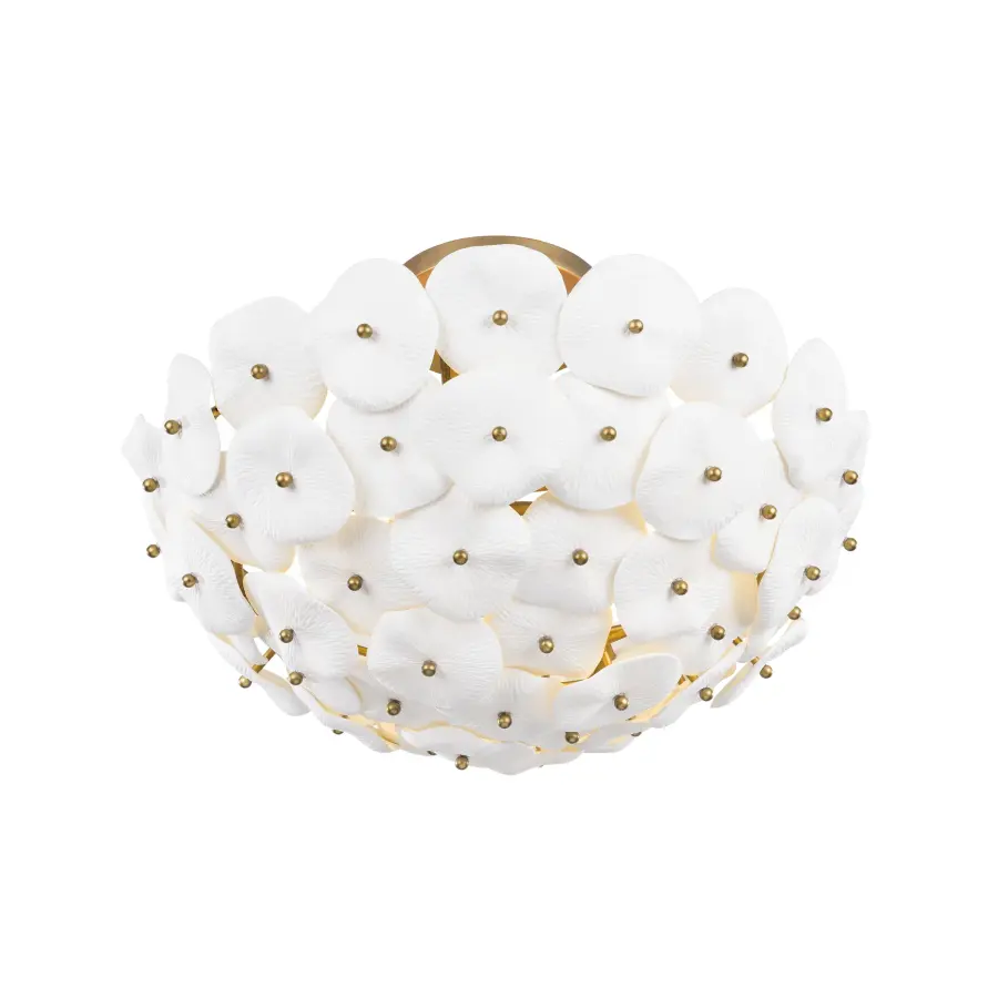 Coastlyn 22" 3-Light Semi-Flush Mount in Legacy Brass - Image 6