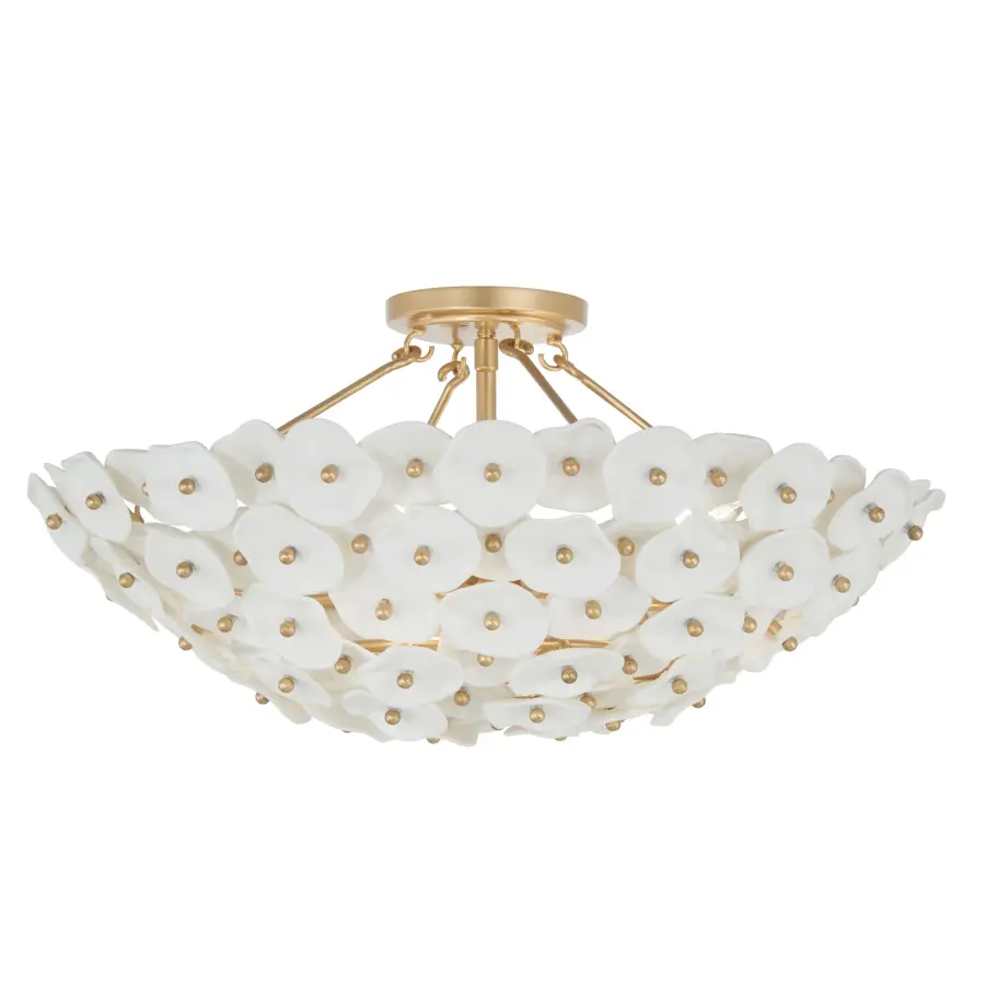 Coastlyn 22.5" 4-Light Semi Flush in Legacy Brass - Image 1