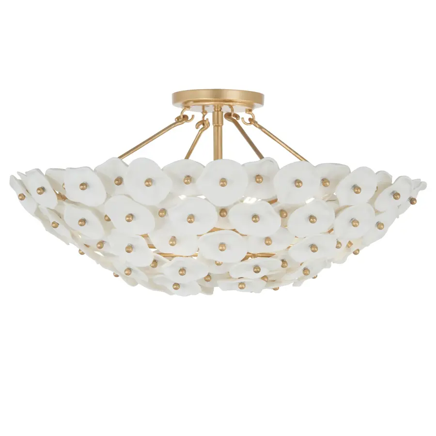 Coastlyn 22.5" 4-Light Semi Flush in Legacy Brass - Image 9