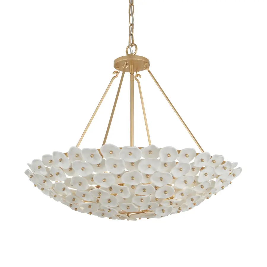 Coastlyn 28" 6-Light Pendant in Legacy Brass - Image 1