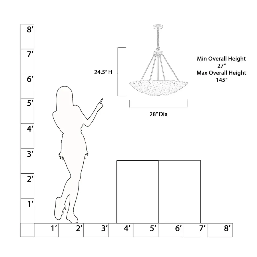 Coastlyn 28" 6-Light Pendant in Legacy Brass - Image 2