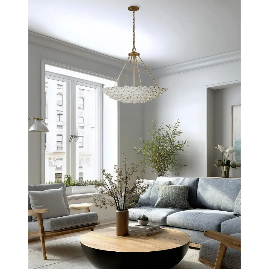 Coastlyn 28" 6-Light Pendant in Legacy Brass - Image 5