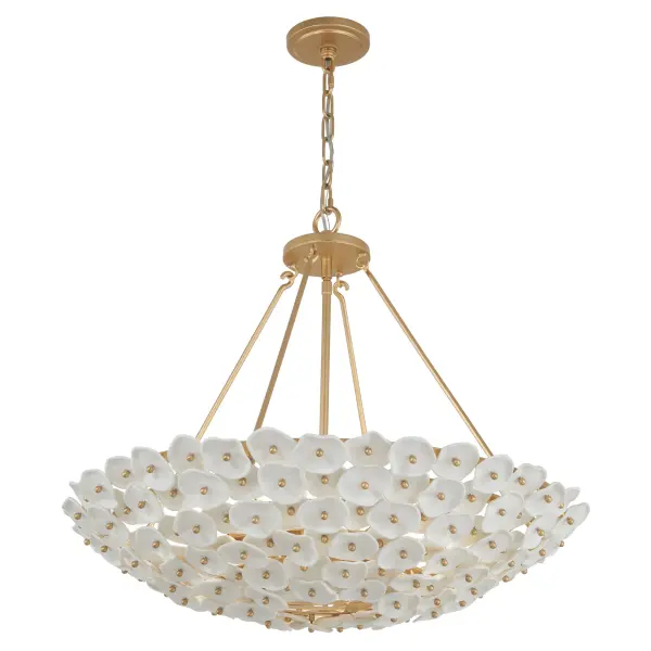 Coastlyn 28" 6-Light Pendant in Legacy Brass - Image 6