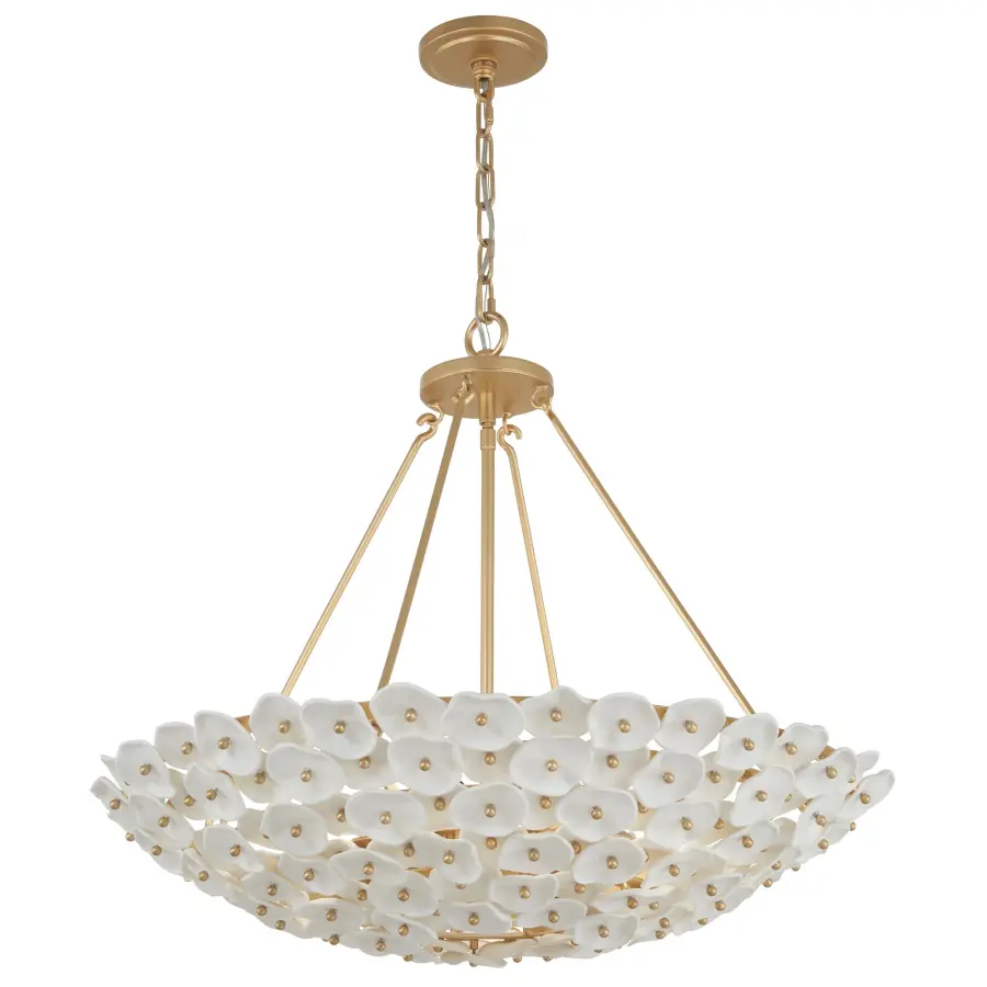 Coastlyn 28" 6-Light Pendant in Legacy Brass - Image 7