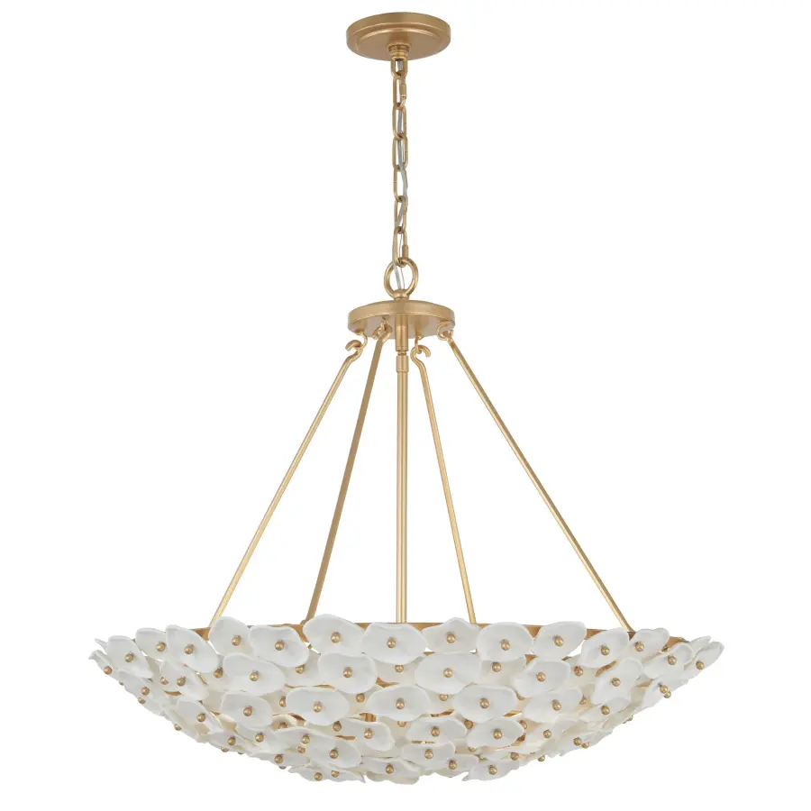 Coastlyn 28" 6-Light Pendant in Legacy Brass - Image 8
