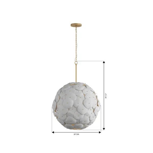 Coastlyn 28" 7-Light Pendant in Legacy Brass - Image 2