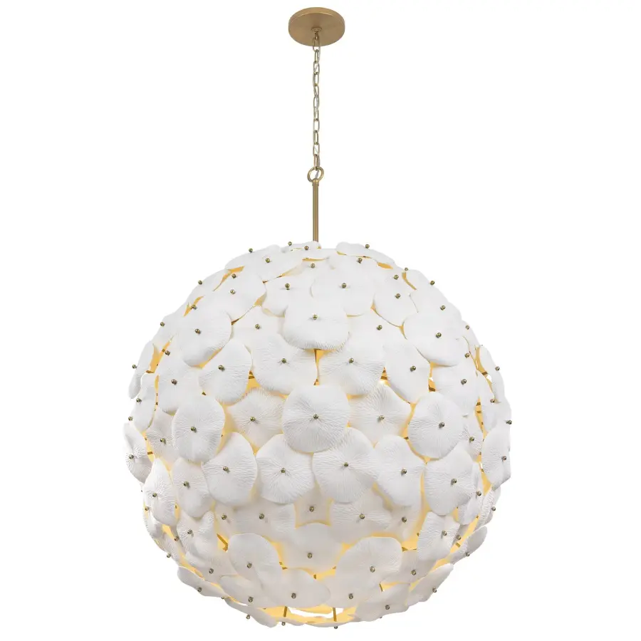 Coastlyn 36.75" 9-Light Pendant in Legacy Brass - Image 1
