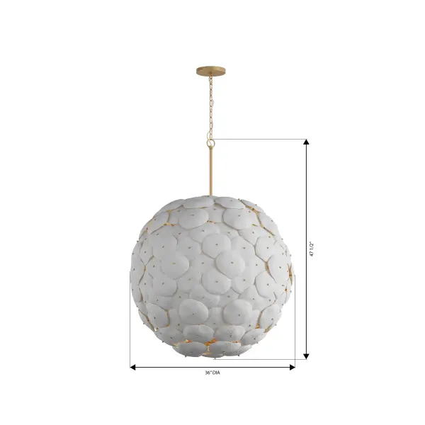 Coastlyn 36.75" 9-Light Pendant in Legacy Brass - Image 2