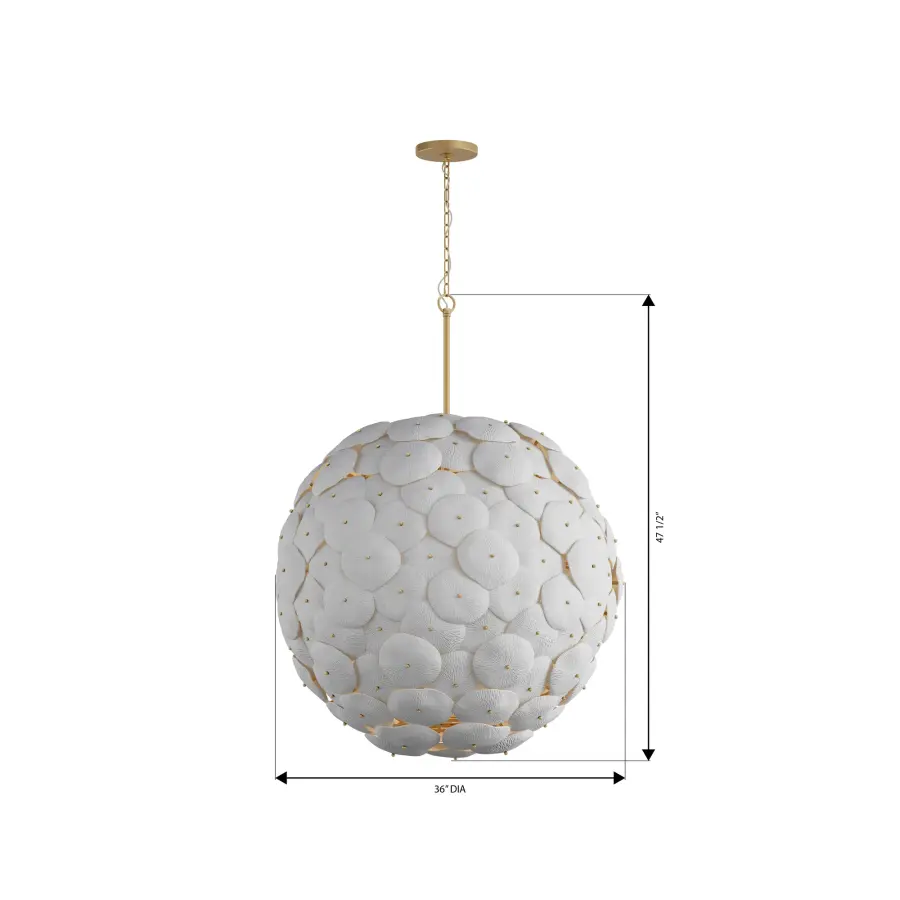 Coastlyn 36.75" 9-Light Pendant in Legacy Brass - Image 2