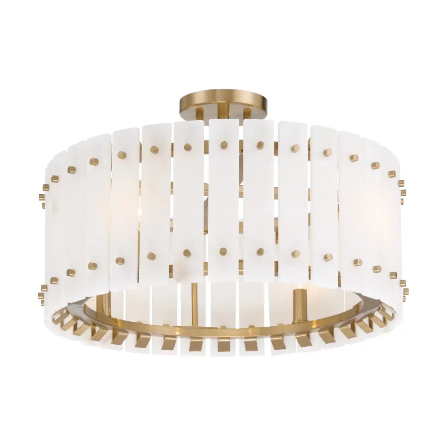 Bardon 4-Light Semi-Flush Mount in Celeste Brass - Image 1