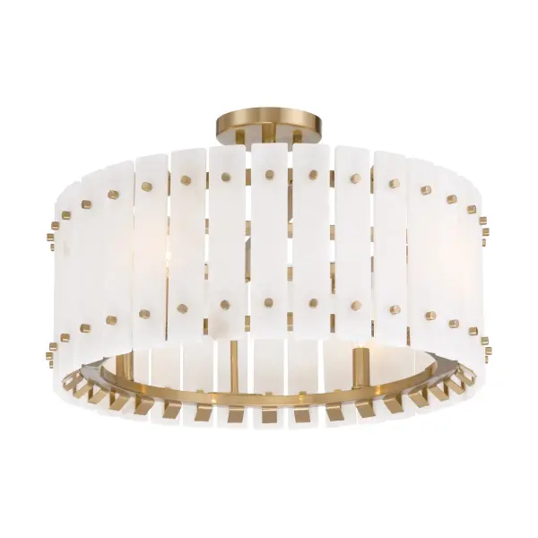 Bardon 4-Light Semi-Flush Mount in Celeste Brass - Image 5
