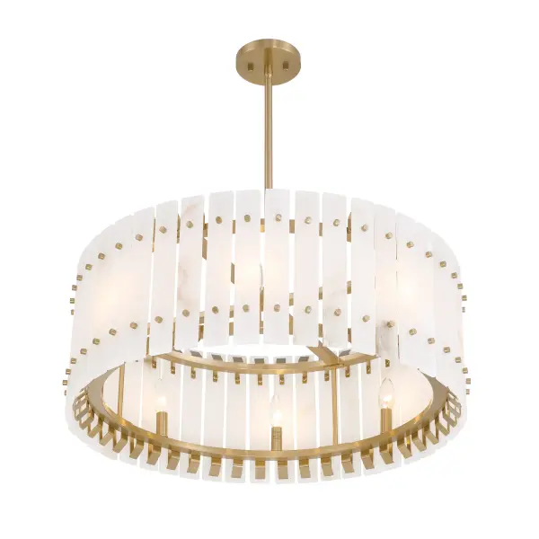 Bardon 8 Light Pendant in Celeste Brass - Image 7