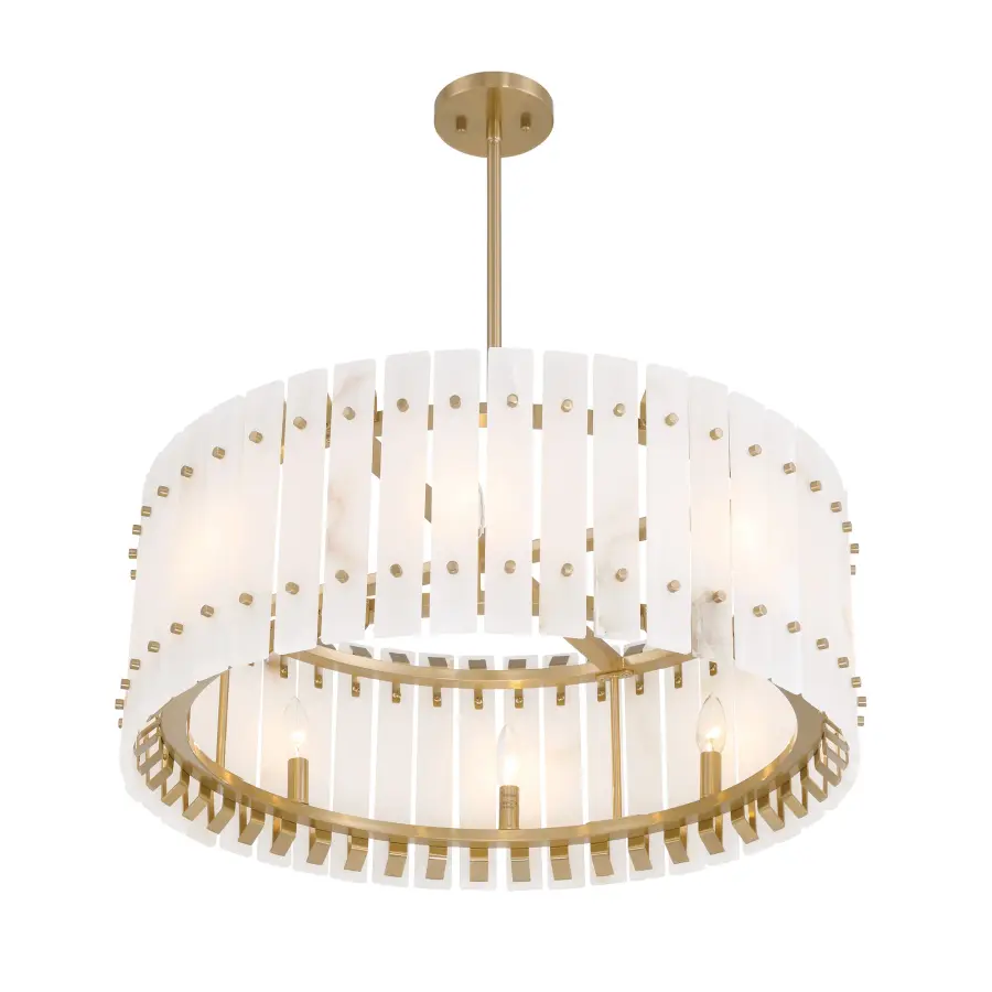 Bardon 8 Light Pendant in Celeste Brass - Image 7