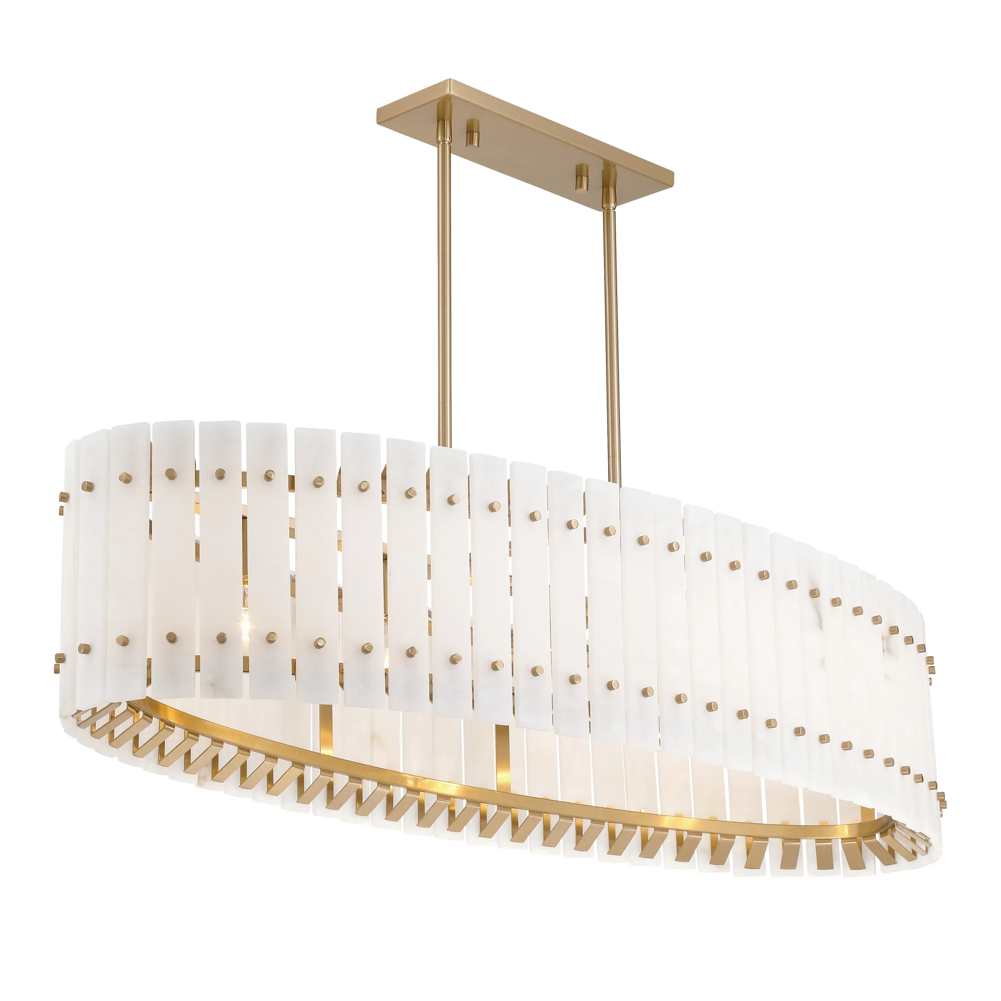 Bardon 5-Light Island Chandelier in Celeste Brass